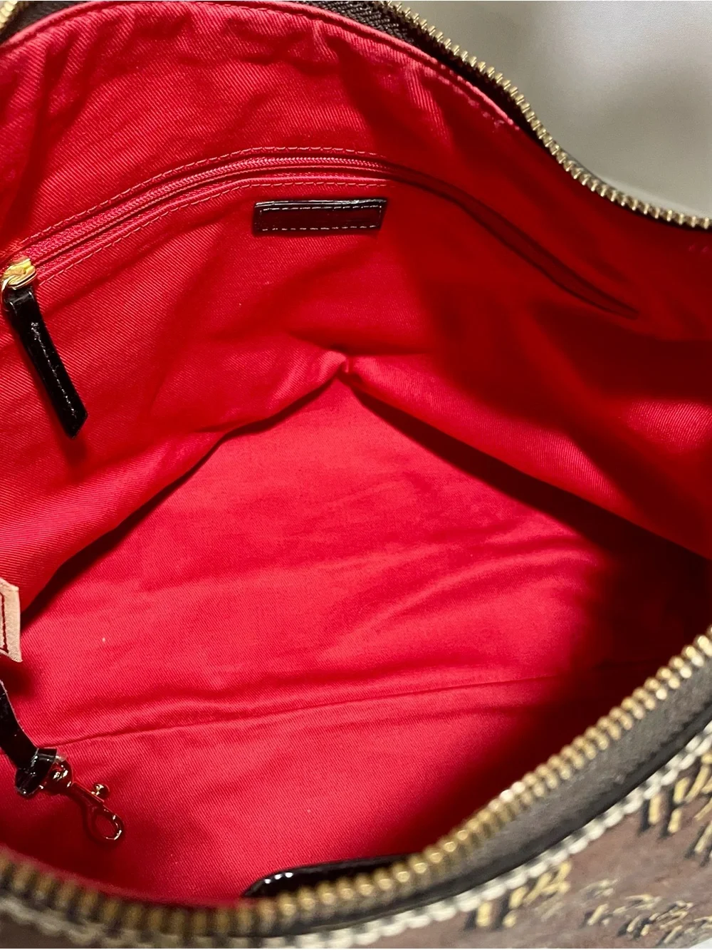 Dooney & Bourke Nikki Shadow Signature Monogram Hobo Bag, EUC